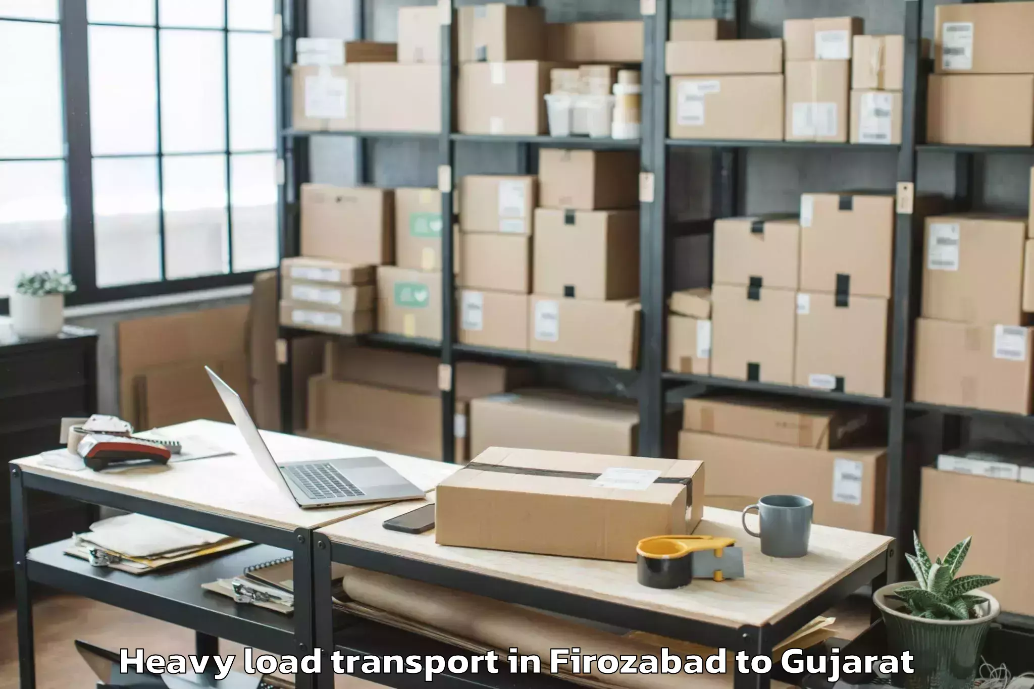 Quality Firozabad to Lodhika Heavy Load Transport